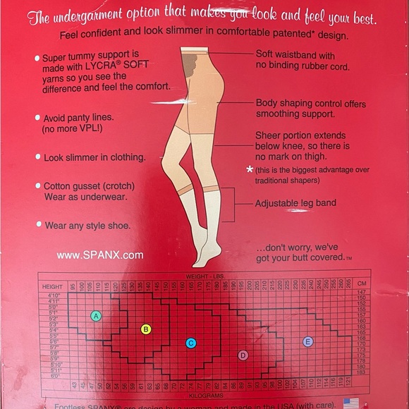 Spanx. Footless. Nude. Size E. NWT. - Picture 2 of 8